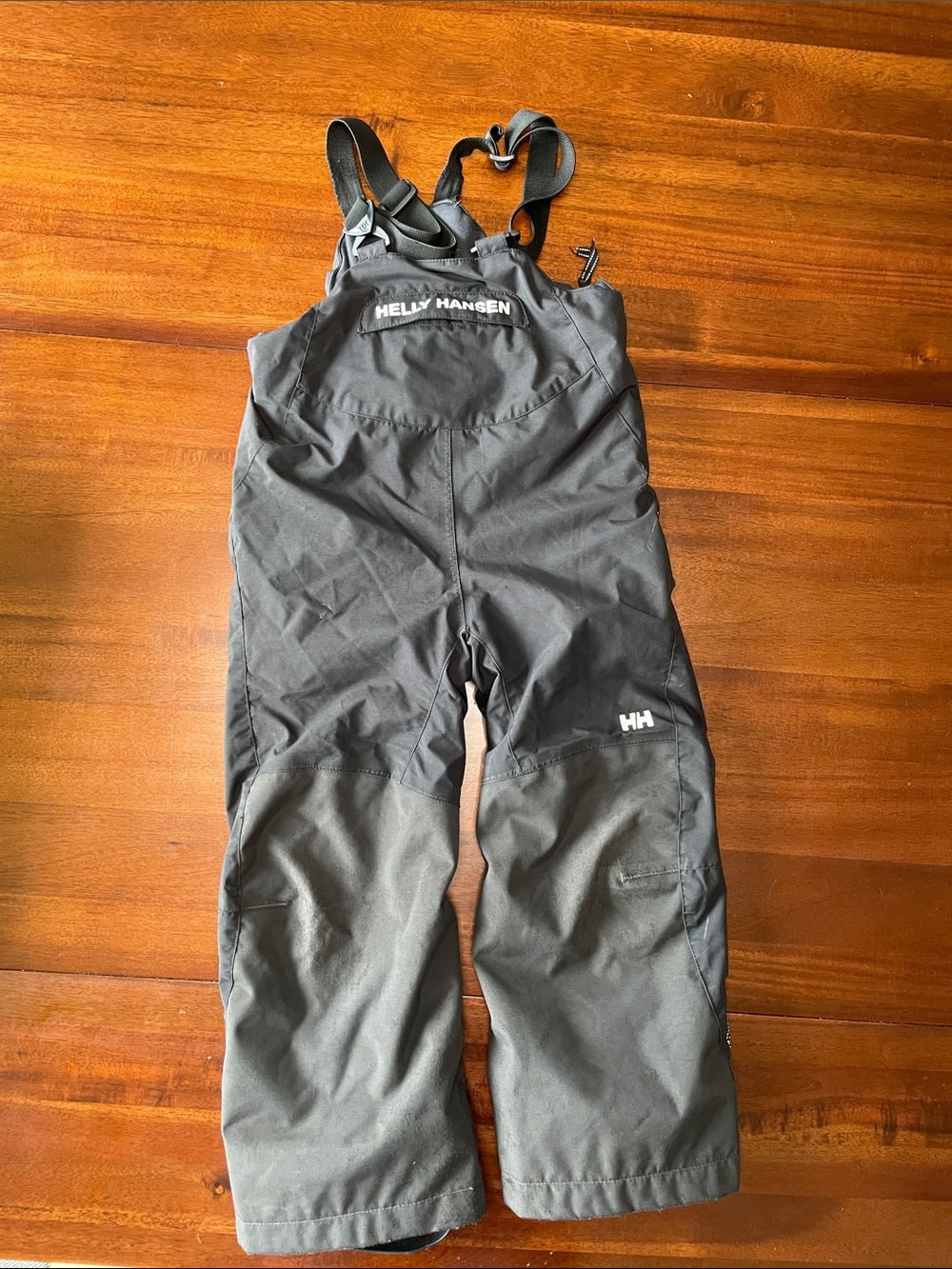 Helly Hansen Kids Black and Dark Gray Snow Overalls